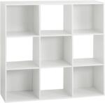 5five Simple Smart Etajera alba 5Five Mix n'Modul cu 9 compartimente din PAL, 101x32x101 cm (JJ-138971C) Biblioteca