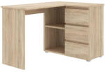 Sersimo Birou de colt Norge, stejar, cu 3 sertare si 2 rafturi, 124x89x75 cm (M1-NEO_NAROZNE_BIURKO_DAB_SONOMA_2/2)