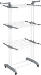 Songmics Uscator de rufe pliabil SONGMICS cu 4 niveluri, roti si aripi laterale, alb (EZ-LLR701W01)