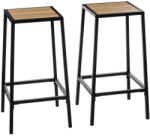 5five Simple Smart Set 2 scaune de bar 5Five Aliaj din otel, negre, 32x32x71 cm (JJ-193569)