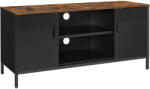 SONGMICS Comoda TV SONGMICS 120 cm, 2 usi si rafturi reglabile, vintage (EZ-LTS103B01) Comoda