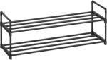 SONGMICS Suport pantofi metalic SONGMICS, 2 niveluri, suprapozabil, 92x30x34 cm, negru (EZ-LSA12BKV2) Pantofar