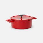 FABINI Lábas Mattia 3.0 Standard, ø 20 cm (2 l) - Zománcozott öntöttvas lábas fedővel, fényes piros (113610332027127)
