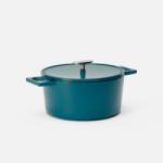 FABINI Lábas Mattia 3.0 Standard, ø 26 cm (5, 5 l) - Zománcozott öntöttvas lábas fedővel, fényes türkiz színű (113610332630127)