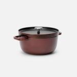FABINI Lábas FABINI & Pohlreich, ø 26 cm (5, 2 l) - Zománcozott öntöttvas lábas fedővel, bordó (111910332624111)