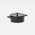 FABINI Lábas Mattia 3.0 Standard, ø 20 cm (2 l) - Zománcozott öntöttvas lábas fedővel, matt fekete (113610332011111)