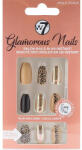W7 Set 24 unghii false, W7, Glamorous Nails, Jingle Jungle, Adeziv inclus (VES1476)