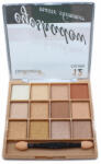 Gulflower Paleta farduri de ochi, Gulflower, Eyeshadow Matte Shimmer, 12 culori, 02 (VES0655)