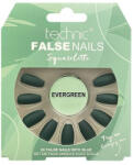 Technic Set 24 unghii false, cu adeziv inclus, Technic, False Nails, Squareletto, Evergreen (VES2593)