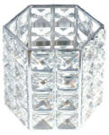 Luxorise Suport pensule machiaj, Luxorise, Crystal Makeup Holder, Silver (VES0120)