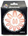 Janelove Set 12 Unghii False cu aspect mat, Janelove, Matte, Nude (VES1990)