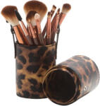 Makeup Set 12 Pensule Machiaj, Etui Depozitare Leopard (TS1268)