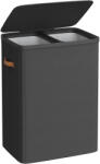 Songmics Cos de rufe SONGMICS cu 2 compartimente, capac si saci detasabili, 170 L, negru (EZ-LCB813B01)