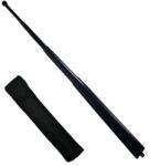  Baston telescopic din otel, 77 cm, 4 sectiuni, negru, husa