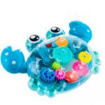  Jucarie interactiva pentru copii, Model crab, Plastic, cu lumini, 2 ani+, albastru