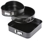  Set 3 forme copt, inima cerc si patrat, inox