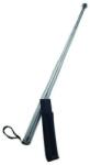  Baston telescopic din otel, 62 cm, 4 sectiuni, argintiu, husa piele