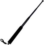  Baston telescopic metalic, 4 segmente, 64 cm, maner burete, full negru