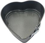  Set 3 Forme Pentru Prajituri, Patrat, Rotund, Inima, Baza Detasabila, Antiaderenta, Negru