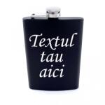  Plosca otel inoxidabil 9oz 270 ml pentru bauturi fine. negru. personalizata cu textul tau