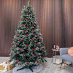 Sersimo Brad artificial nins Sersimo Miahelene Elite cu merisoare, 2D+3D, 220 cm (MD-Mihaela-220)