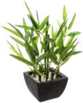Atmosphera Créateur d'intérieur Planta artificiala bambus 26 cm cu ghiveci ceramic decorativ, verde (JJ-167218)