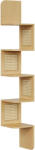 VASAGLE Raft de colt suspendat VASAGLE cu 5 polite, stil boho, bej, 20x20x126 cm (EZ-LLS582Y57) Biblioteca