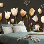 Dovido Öntapadó tapéta tulipánok arany motívummal - 245x165
