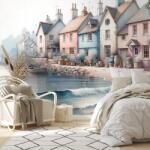 Dovido Fotótapéta pasztell tengerparti házak - 196x132