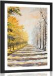 Dovido Poszter paszportuval őszi fák sugárútja - 20x30 white