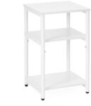 Sersimo Noptiera alba cu 3 rafturi din PAL si metal, 35x31x59 cm (HF-0065)