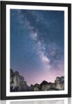 Dovido Poszter paszpartuval, csillagos égbolt sziklák felett. - 40x60 white