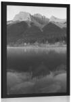 Dovido naplemente a Dolomitok felett fekete-fehérben - 20x30 no frame