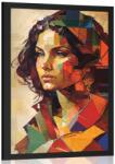 Dovido Poszter női profil patchwork dizájnban. - 40x60 no frame