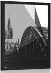 Dovido Poszter Köln városának illusztrációja fekete fehérben - 40x60 no frame