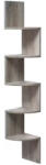 VASAGLE Raft de colt suspendat VASAGLE cu 5 niveluri, design zig-zag, gri (EZ-LBC072M01) Biblioteca