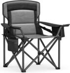 Songmics Scaun camping pliabil premium Songmics, spatar inalt, 205 kg, negru (EZ-GCB066B01)