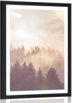 Dovido Poszter paszpartuval - köd az erdő felett. - 30x45 white