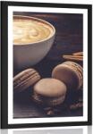 Dovido Poszter paszportuval kávé és csokis macaroons - 30x45 white
