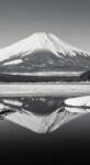 Dovido Fotótapéta japán Fuji hegy fekete fehérben - 147x270