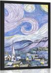 Dovido Poszter reprodukció Starry Night - Vincent van Gogh - 20x30 white