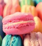 Dovido Öntapadó fotótapéta színes macaron sütemény - 245x270