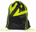 Sersimo Sac sport tip rucsac cu snur, 20L, poliester Oxford 210D, negru verde lime (ACT-0179) Rucsac tura