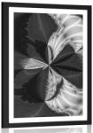 Dovido Poszter paszpartuval fekete-fehér absztrakt művészeti ábrázolásban. - 30x45 white