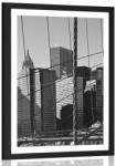 Dovido Poszter paszportuval Manhattan fekete fehérben - 30x45 silver