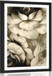 Dovido Poszter paszportuval impresszionista virágvilág szépia színben - 30x45 white