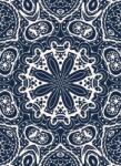 Dovido Tapéta Mandala kék háttéren - 196x270
