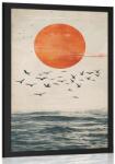 Dovido Poszter japandi hold a tenger felett. - 20x30 no frame