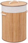 5five Simple Smart Cos de rufe rotund 5Five Bambou cu capac, din bambus, 48L, natur, 35x50 cm (JJ-174780)