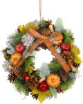 MagicHome Coronita decorativa de toamna MagicHome Nature, portocalie, cu funda, 30 cm (8091854)